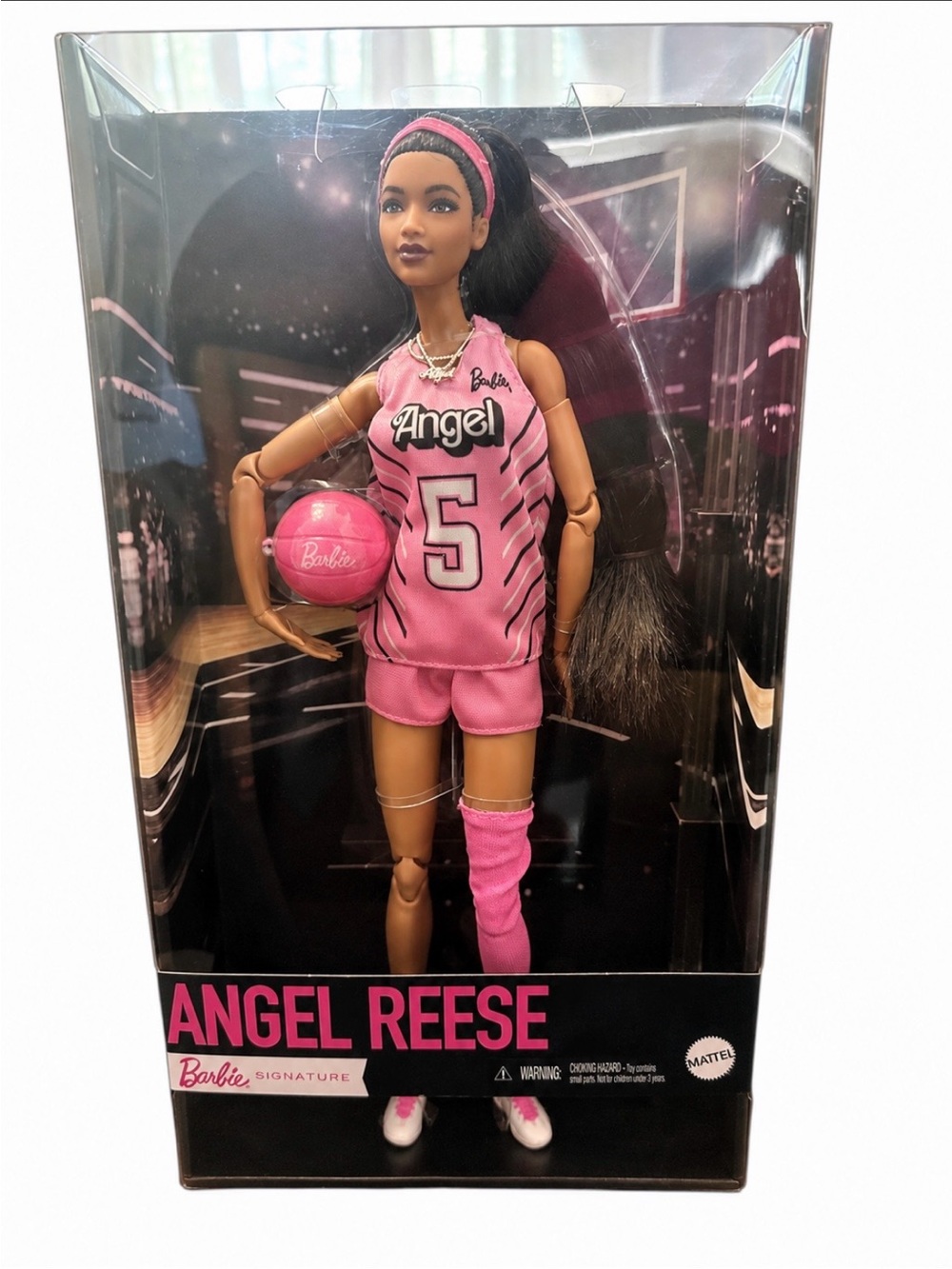 Barbie Angel Reese Pink Basketball Doll